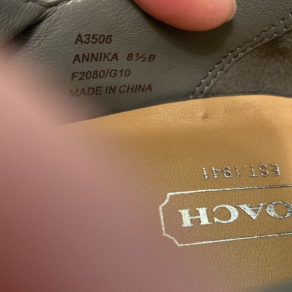 Coach Annika grey leather booties - Picture 15 of 16